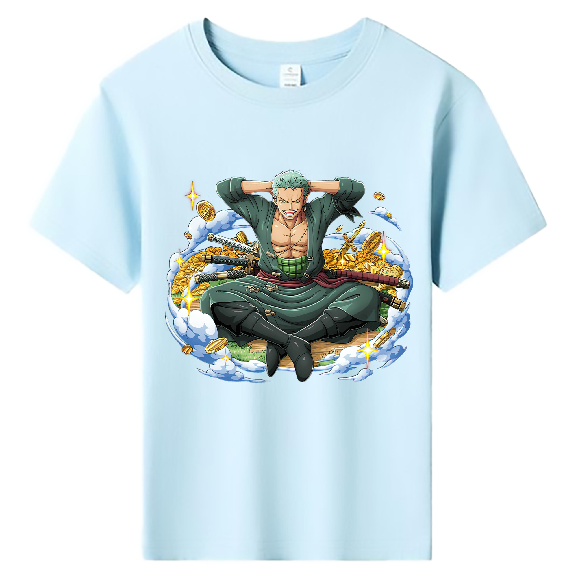ワンピース ロロノア・ゾロ ONE PIECE Roronoa Zoro 綿100％キッズTシャツ（フロントプリント）